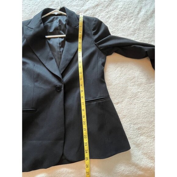 Theory Wool Etiennette Blazer Jacket One Button Black Size 4‎ - Picture 12 of 12